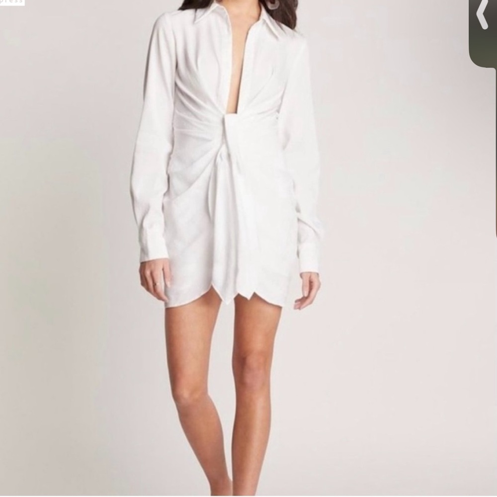 Chic Long Sleeve White Dress Size 4 NWT